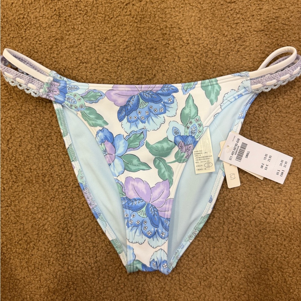 Hollister Crochet-Style Mixed High-Leg Cheeky Bikini Bottom